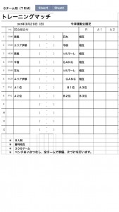 3/29 トレーニングマッチ